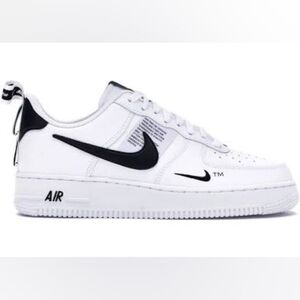 Nike Big Kids White and Black Utility Sneakers